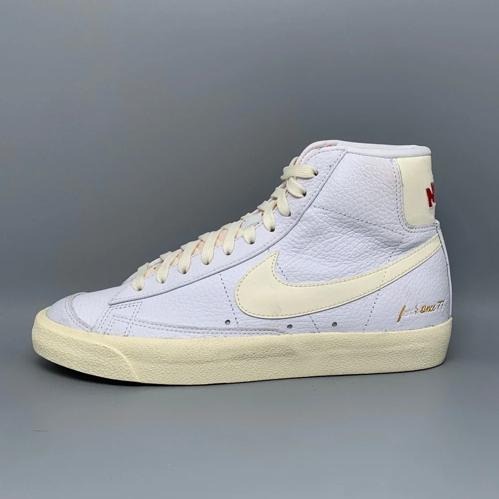 Nike Blazer Mid 77 Vintage Popcorn‎ White Skate Shoes CW6421-100 Men Sz 7